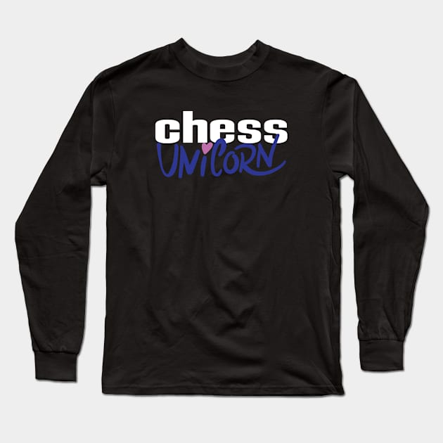 Chess Unicorn Long Sleeve T-Shirt by ProjectX23Red